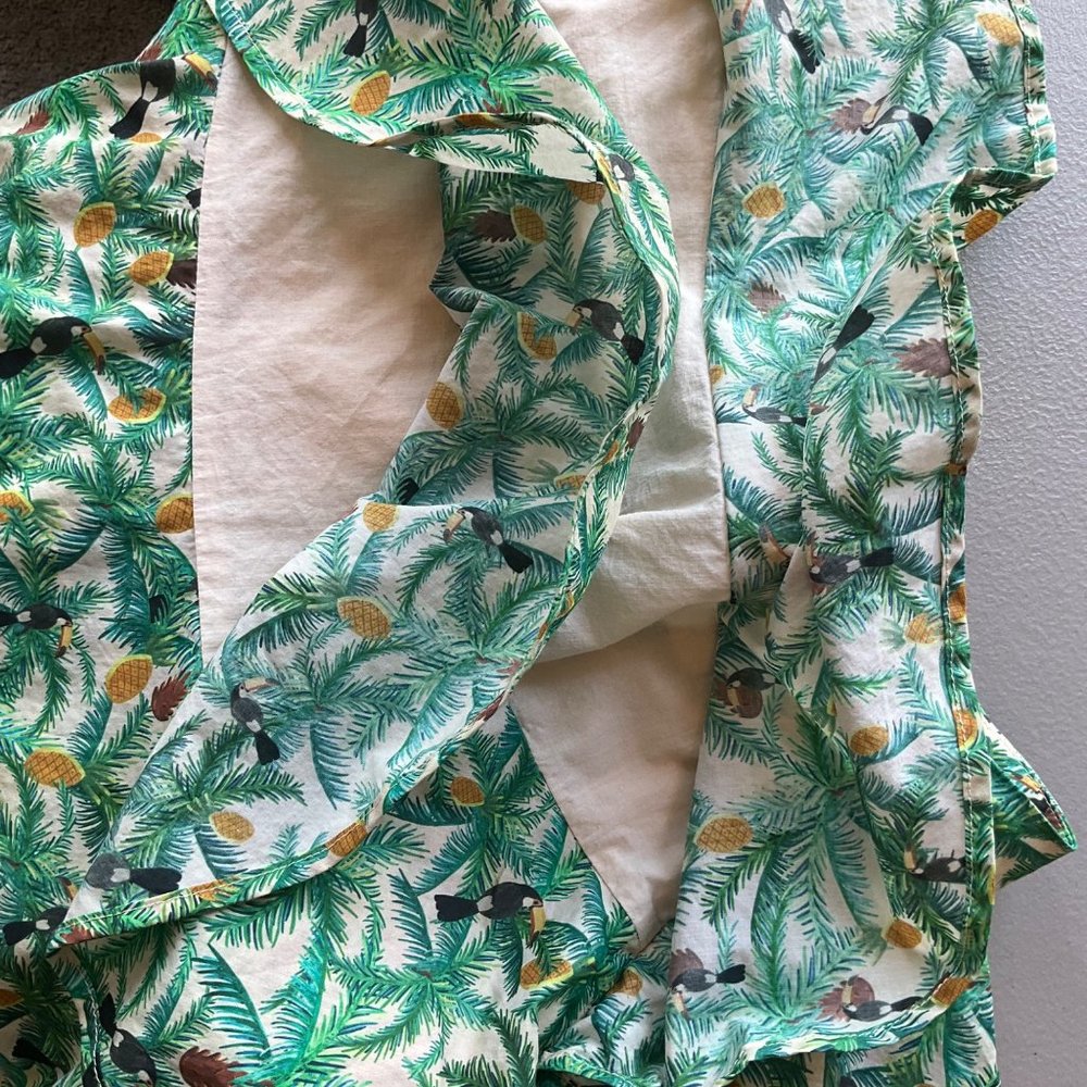 *Not for sale *Farm Rio Green Layered 3 tiers Toucan and pineapple - Picture 9 of 11